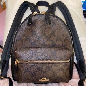 COACH mini charlie backpack in signature